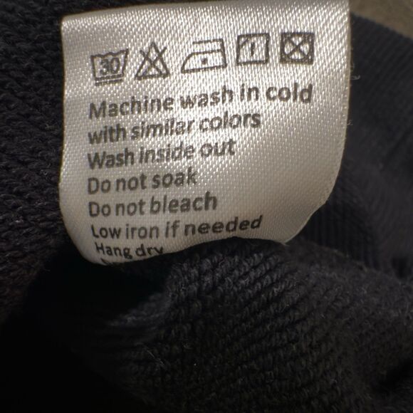 Qilo NYC Graphic Crewneck Sweatshirt Black Cotton Long Sleeve Size L Urban - Picture 9 of 9